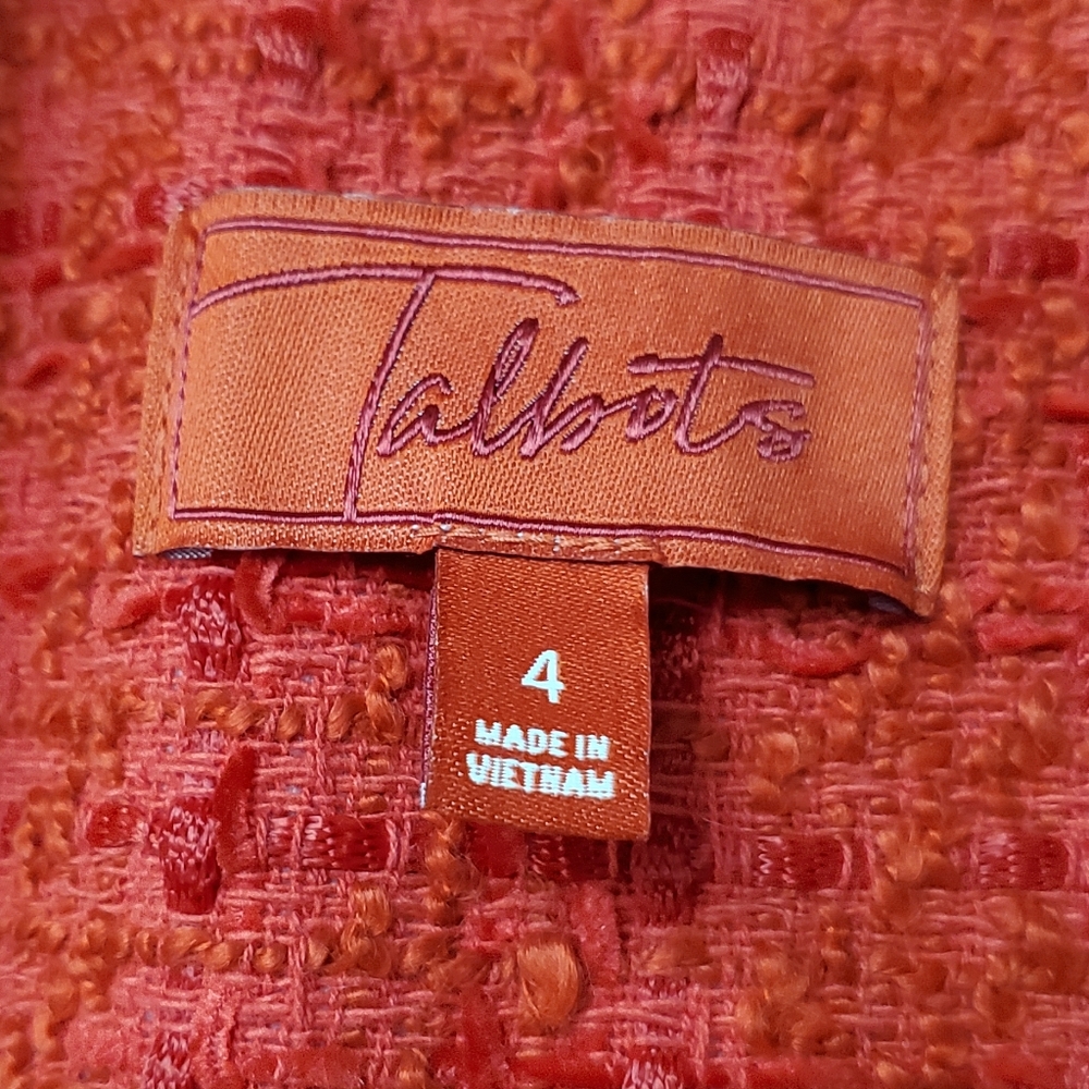 Talbots Vibrant Red Blazer with Silver Buttons - Picture 3 of 6